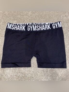 Gymshark Fit Seamless Black Shorts Women’s S  Logo Non Slip Waist Stretch Lift